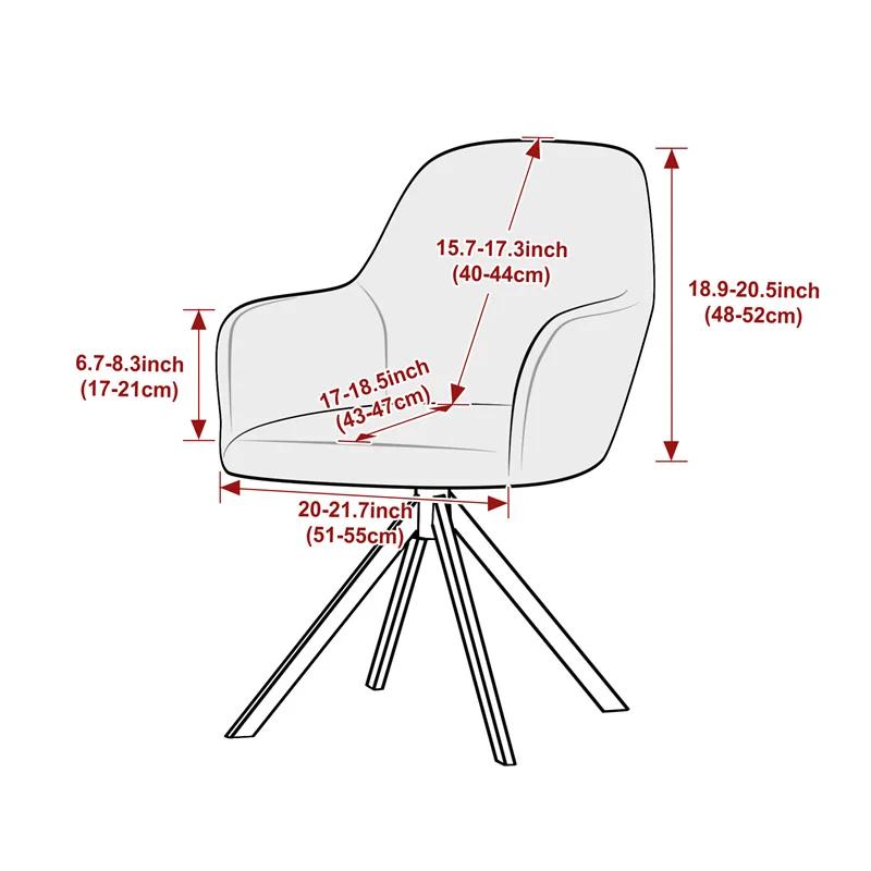 High Arm Chair Cover Elastic Dining Chair Covers Jacquard Office Seat Case Hotel Party Wedding Chairs Decor Furniture Protector