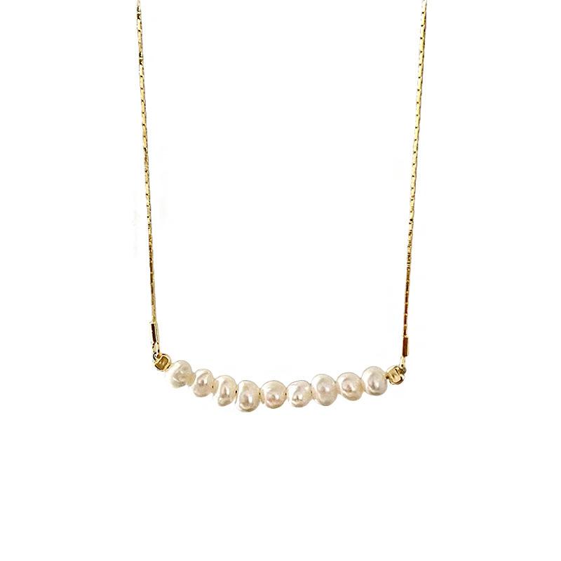 French Retro Pearl Necklace Hong Kong Style Elegant Collarbone Chain Niche Atmosphere Necklace