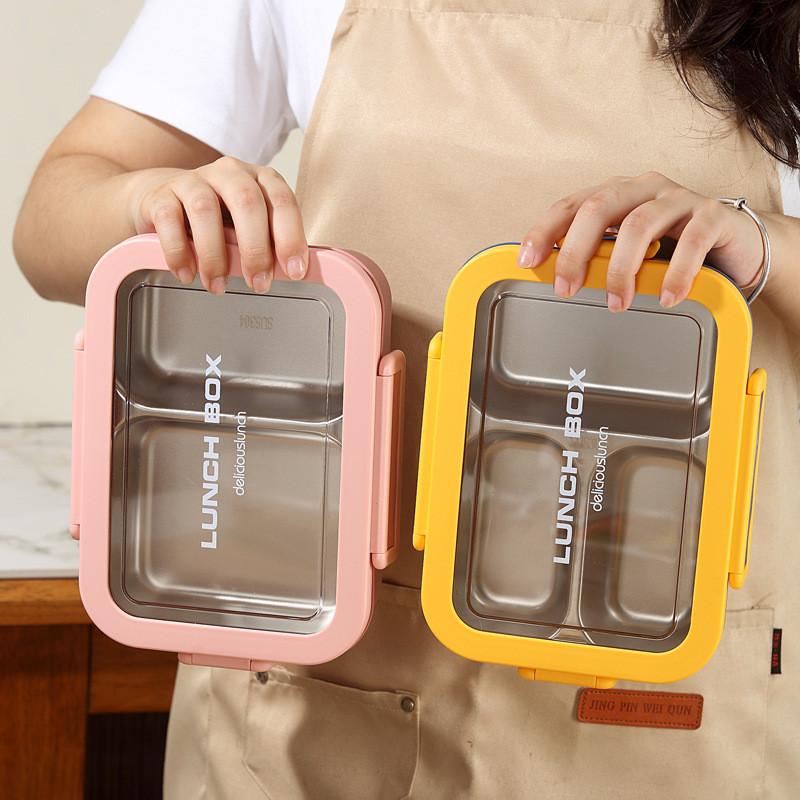 Microwave Safe Lunch Box With Dividers For Office Workers And Students In Nordic Style