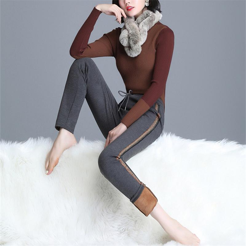 Winter Women Hight Waist Solid Color Slim Comfortable Casual Stretchy Thicken Thermal Legging Women Leggings Velvet Warm Pants