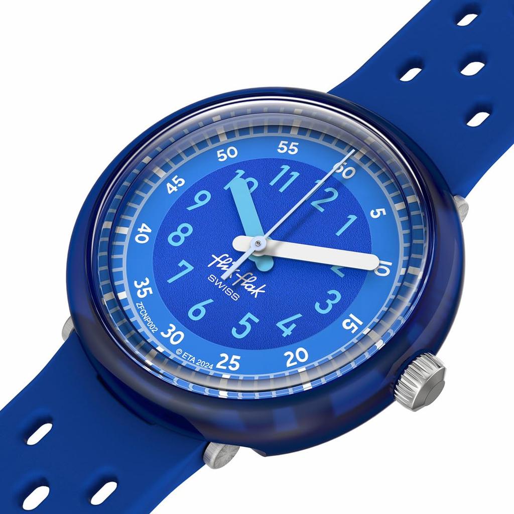 Zegarek FIZZ IN BLUE FCNP002 Chłopięcy Niebieski [Flik Flak] Dziecięcy