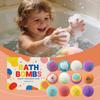 12Pcs Bath Bombs Set with Toy Fizzy Spa Ball for Kids Adults Moisturizing Skin-Softening Portable Travel Relaxation Kit for Beach Pool Home