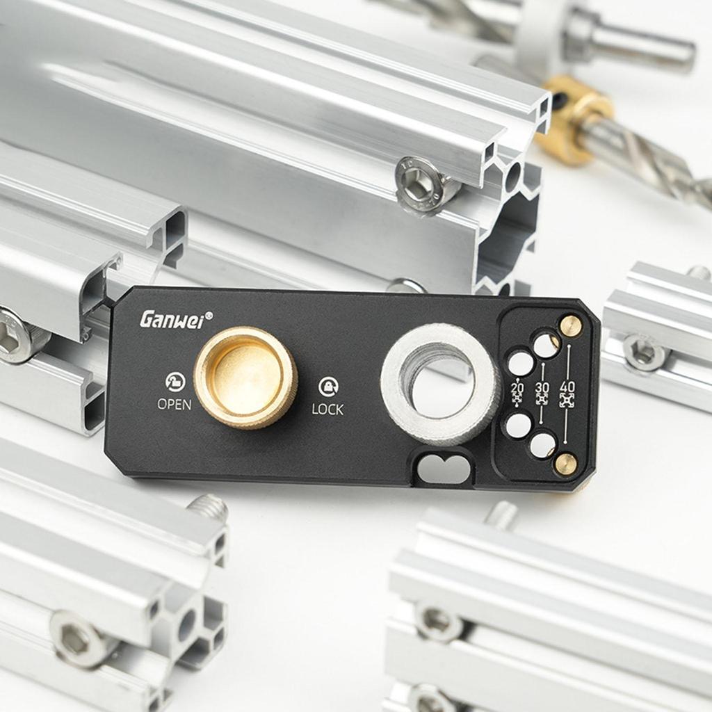 Aluminium Profil Bohrer Unterstützung Loch Bohrer Assistent Set, mit M6 M8 Bohrer, Universal Puncher Punch