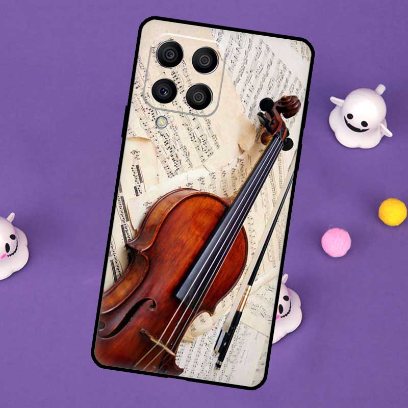 

Elegant Wooden Violins Bow Sheet Music Cover For Samsung Galaxy M11 M51 M31 M33 M13 M23 M53 M15 M55 M14 M34 M54 M20 M32 M52 Case Samsung M34 5G