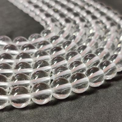 Kristallklare Quarzperlen, lose Edelsteinperlen, 14–15 Zoll Strangperlen, Perlen in den Größen 6 mm, 8 mm und 10 mm.