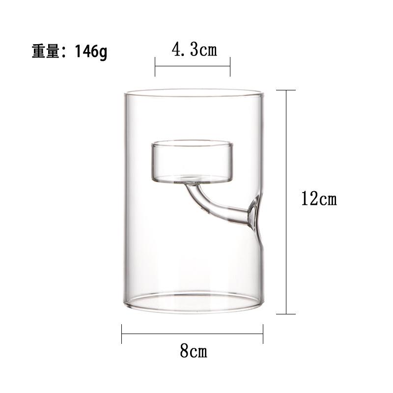 European cylinder hurricane glass candlestick oil lamp wind candle holder creative home decoration candlelight dinner gift.