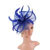 Cappello Fascinator Elegante Monocolore con Fermaglio per Capelli Piuma Decorativa Fiocco Decorazione in Rete Cappello Pillbox Accessori per Capelli