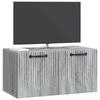 Wall Mounted TV Cabinet Grey Sonoma 59.5 x 31 x 30 cm