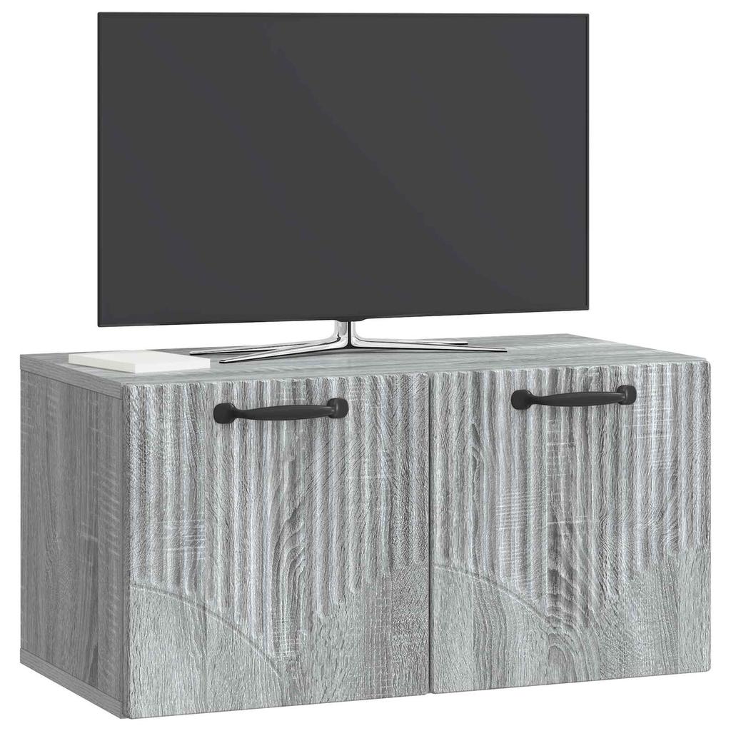 Wall Mounted TV Cabinet Grey Sonoma 59.5 x 31 x 30 cm