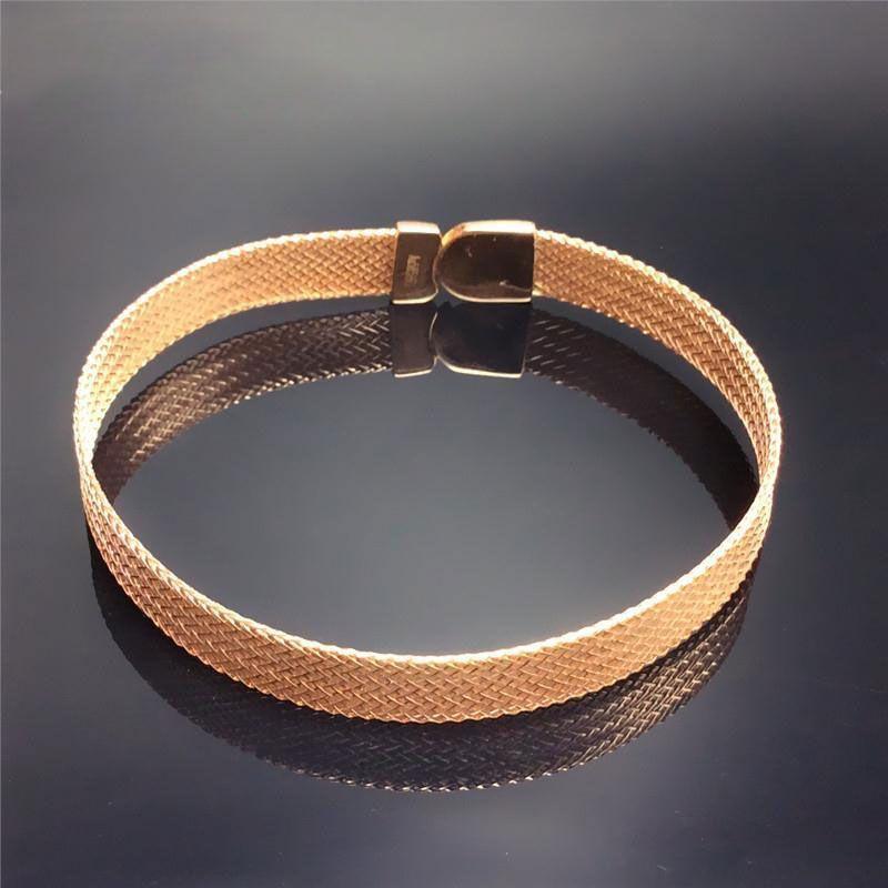 585 Purple Gold Plated Rose Gold Ins Cold Wind Fashion Temperament Purple Gold Wide Version Soft Bracelet Bracelet