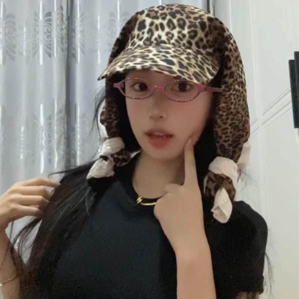 Retro Scarf Peaked Cap Floral Triangle Headscarf Hat Driving Y2K Headscarf Baseball Hat Streetwear