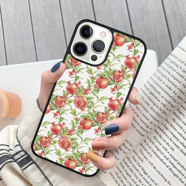 tropical pomegranate pattern Phone Case For iPhone 17 Air 15 16 16e 11 12 13 14 Pro Max Cover For iPhone 17 Air Max Plus Fundas