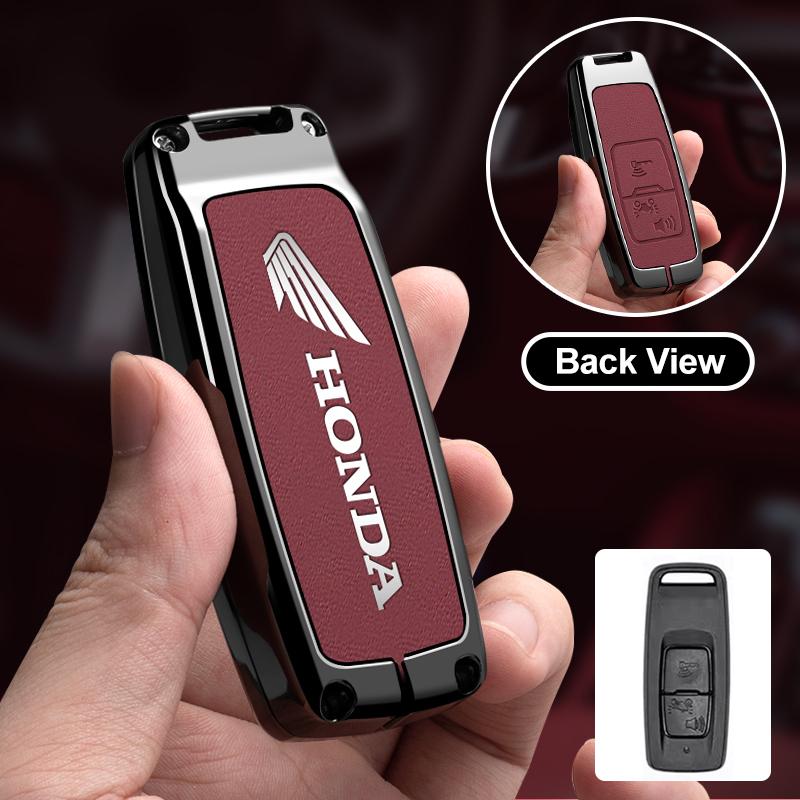 

Alloy Leather Car Smart Key Case Cover Shell Protector For Honda PCX160 VISION SH350 160 PCX 125 Switch 150 ADV Wrench 350