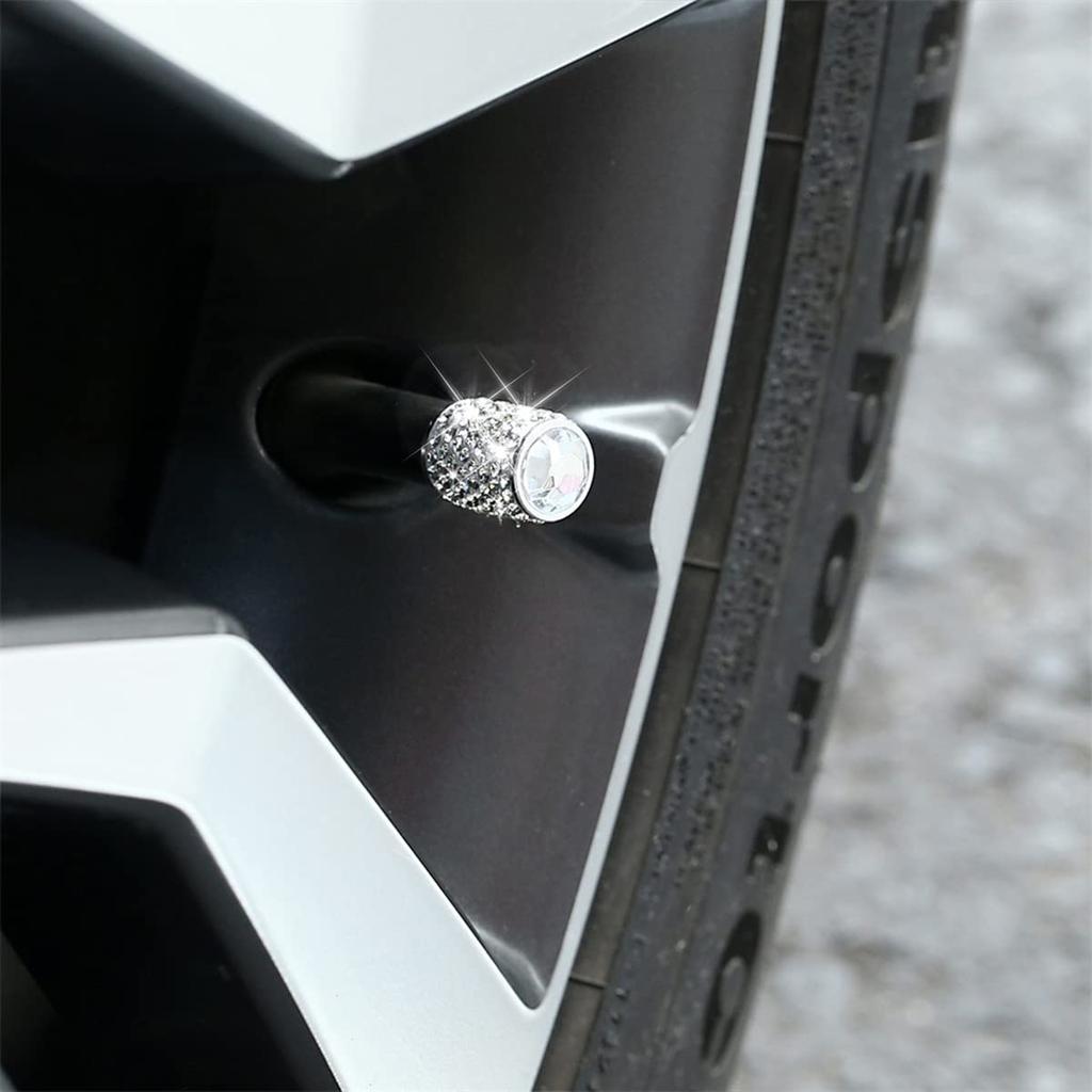 Zipelo Bling Valve Stem Caps 4 Pack Crystal Rhinestone Car Tire Valve Cover Dustproof