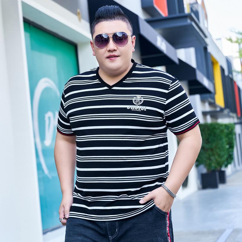 Men's Plus Size Big Tall Black T-Shirt Summer Oversized Cotton Tee 2XL-7XL