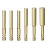 6pcs 6-12mm Hexagonal Shank Core Drill Bit Brazed Diamond Drill Bit For Tile Marble Granite Concrete Dry Drilling Hole Opener