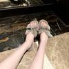 Women's Velvet Buckle Slippers - Korean Style, Furry, Thick, Autumn/Winter 2025 Collection.