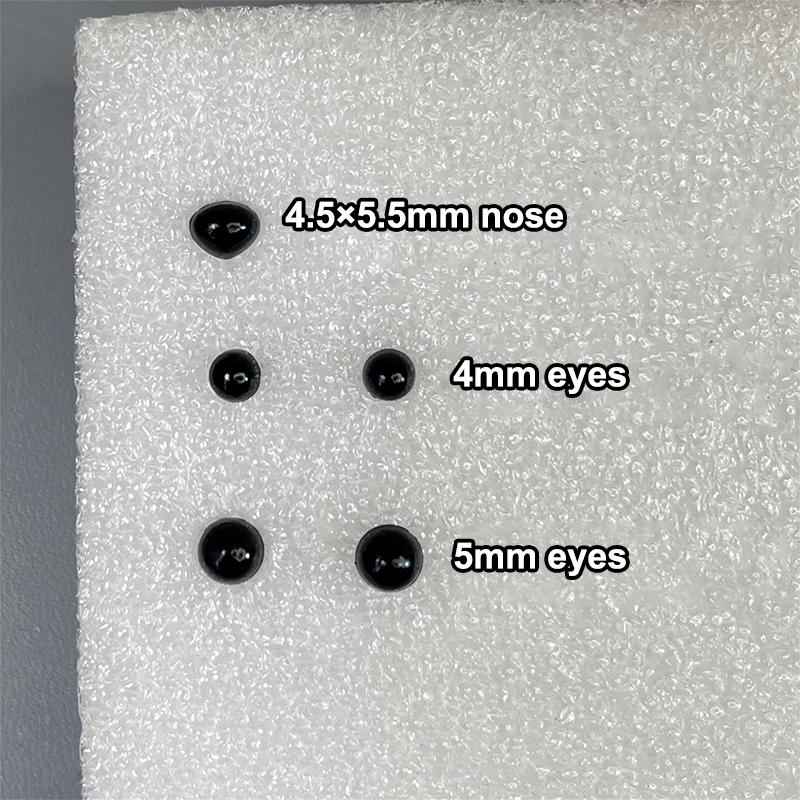 100Pcs Plastic Mini Black Eyes Nose For Plush Animals Doll Accessories Diy Stuffed Teddy Dog Toy Decor Parts