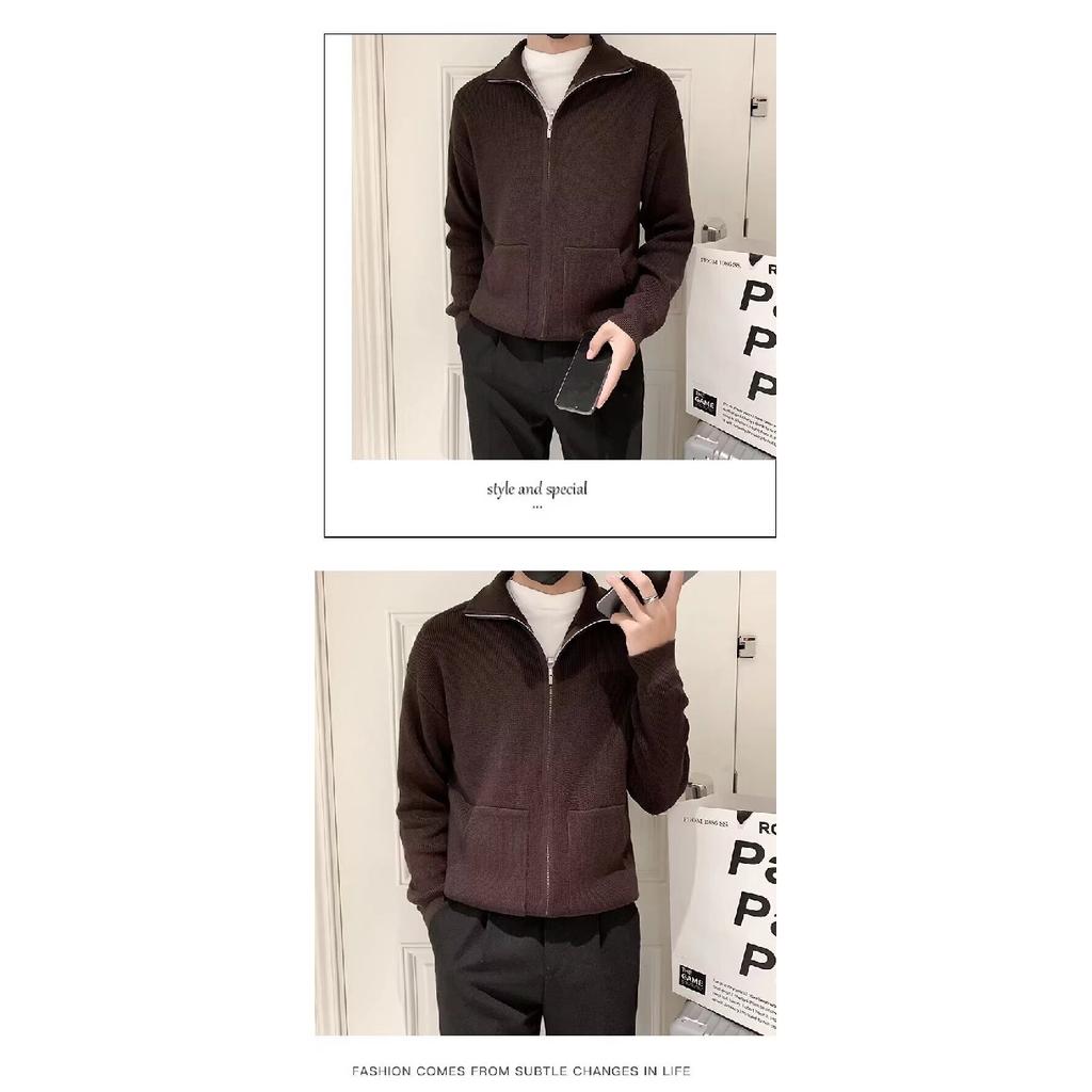 Spring 2024 Men's Sweater Patchwork Assorted Colors Skin-Friendly Fabric Fashion Versatile Top Casual Long-Sleeved Bottoming Shirt