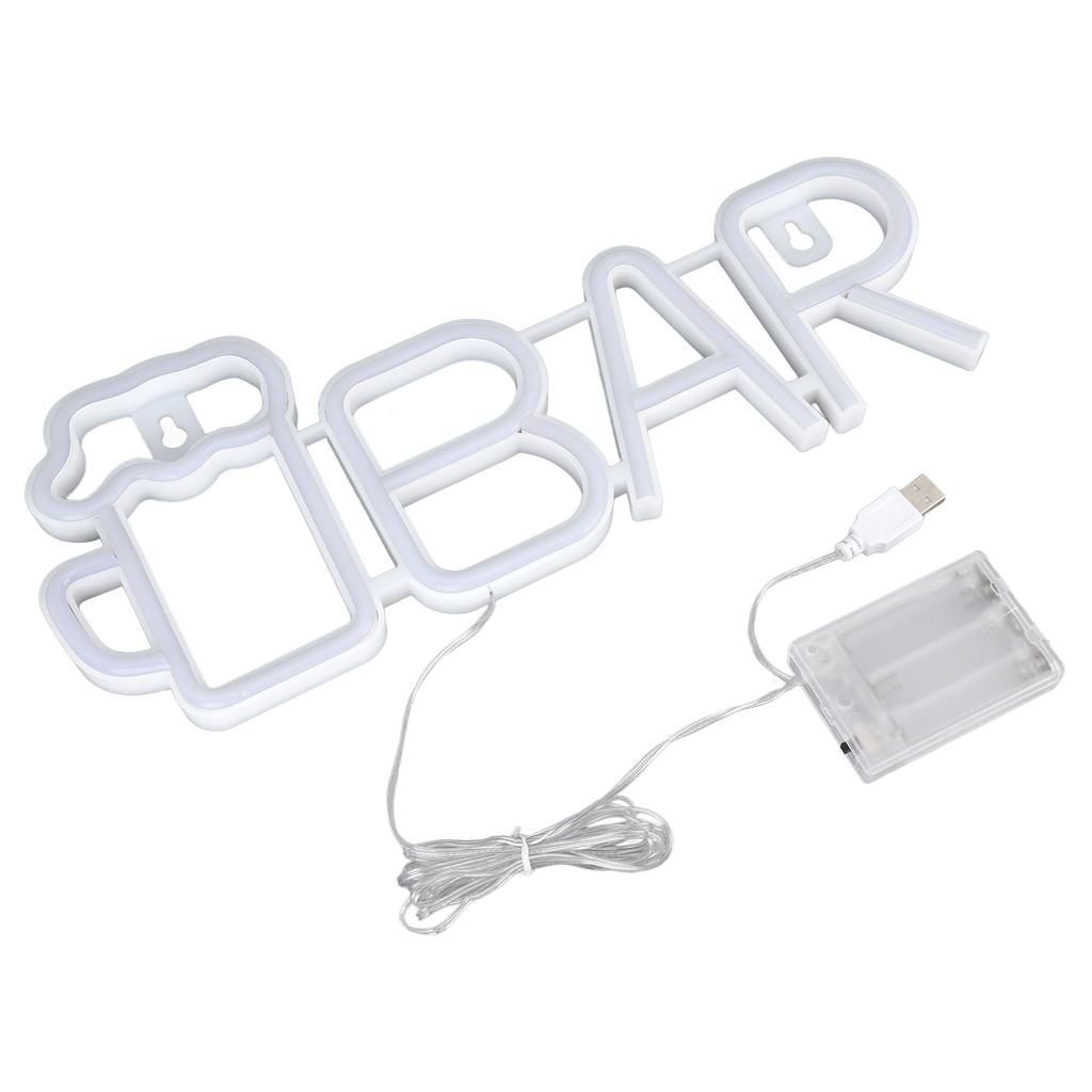 LED Neon Sign BAR Shape Design USB Or Battery Powered High Safety Widely Used Bar Neon Light for Bedroom Party Backyard