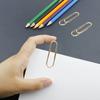1.1in 100pcs Paper Clips Rust Prevention Increased Slip Resistance Portable Metallic Paper Clips for   Daily Use
