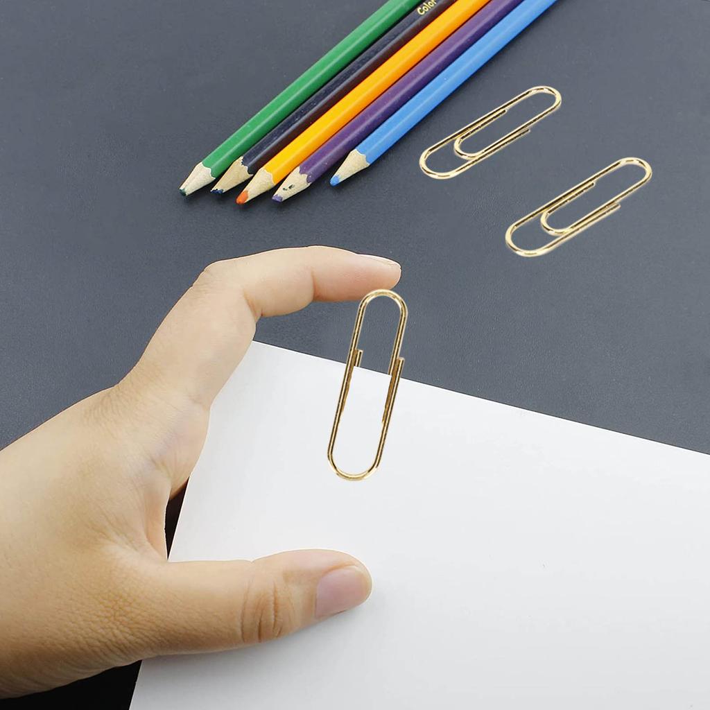 1.1in 100pcs Paper Clips Rust Prevention Increased Slip Resistance Portable Metallic Paper Clips for   Daily Use