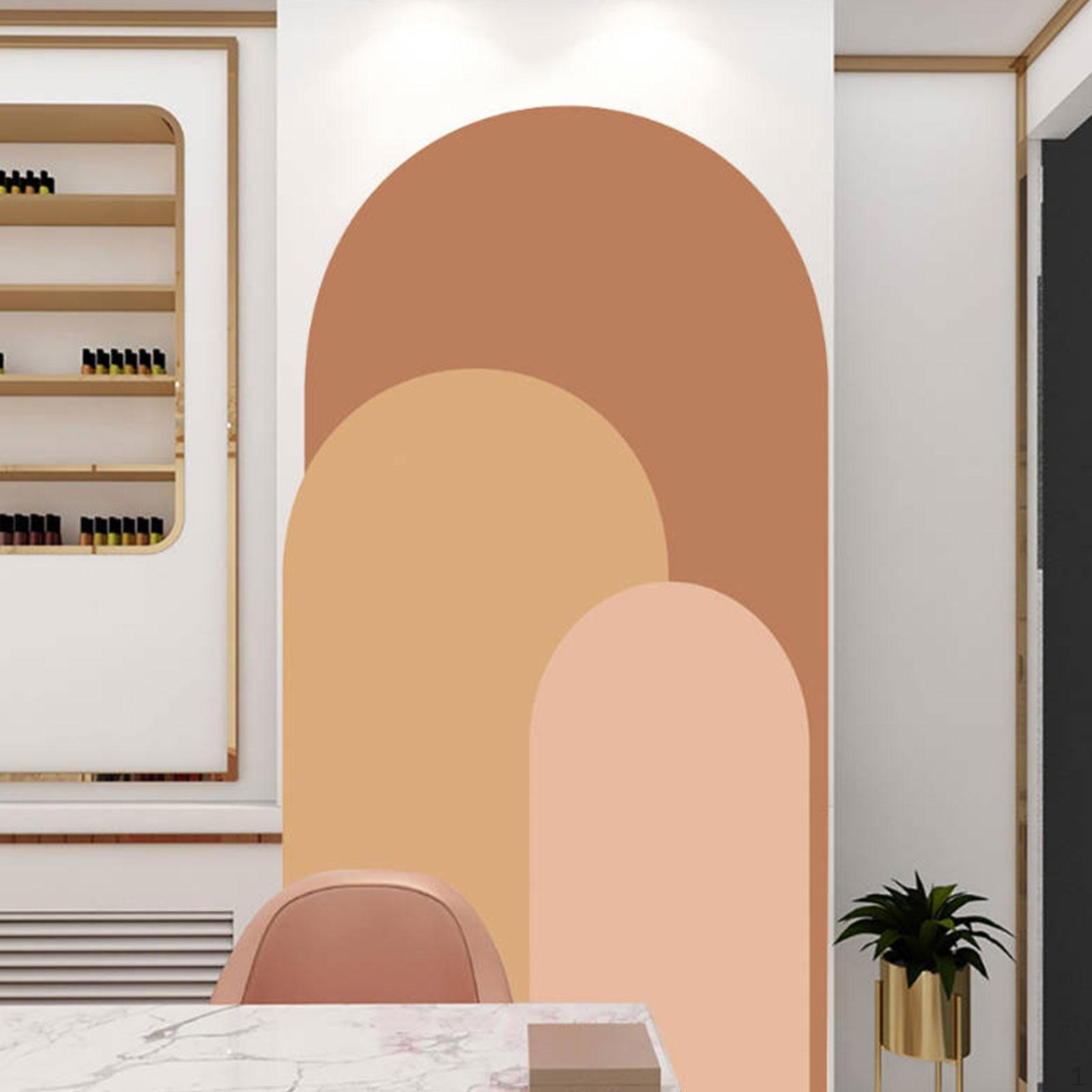 

Arch Sticker Boho Modern Kindergarten Background Decoration Indoor Kids Room Office PVC розовый