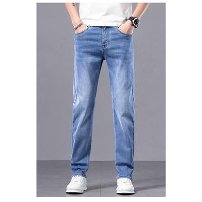 Frühling und Sommer Vier Jahreszeiten Slim Fit Koreanischer Stil Kleine Füße Herrenjeans Herren Casual Trendige Hosen Trend