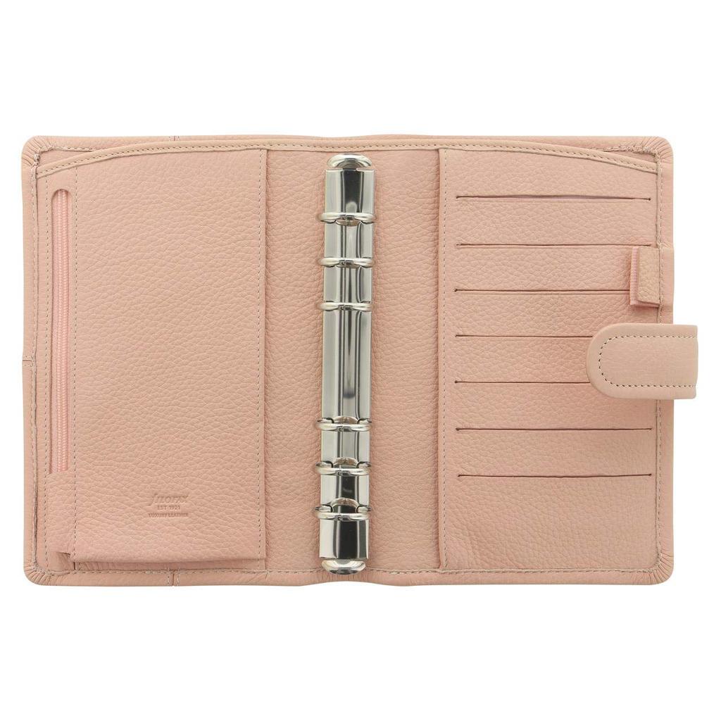 Filofax Classic Stitch Soft System Planner, Bible Size, Peach, 028527 (Genuine Imported Product)