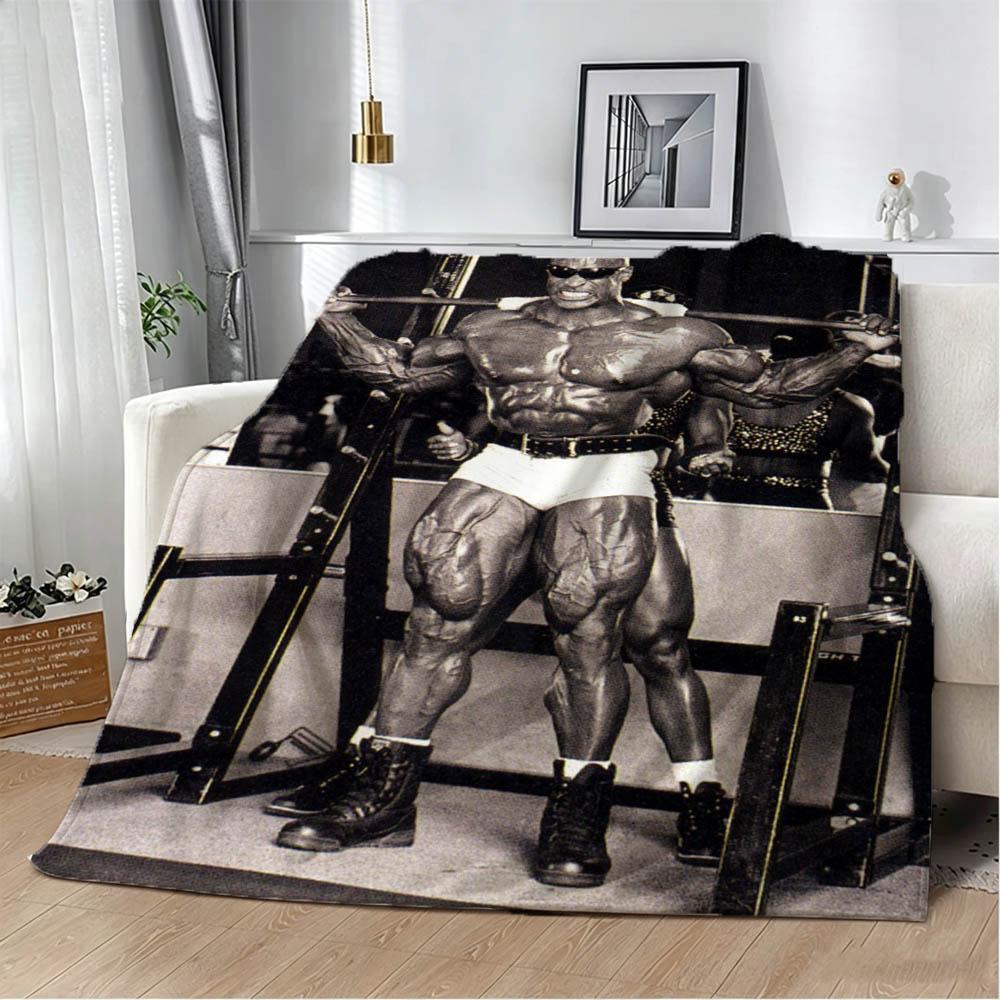 Ronnie C-Coleman Bodybuilding Fitness Flannel Blanket Soft Throw Blanket Art For Home Decor Bedroom Bed Sofa Picnic Fans Gifts