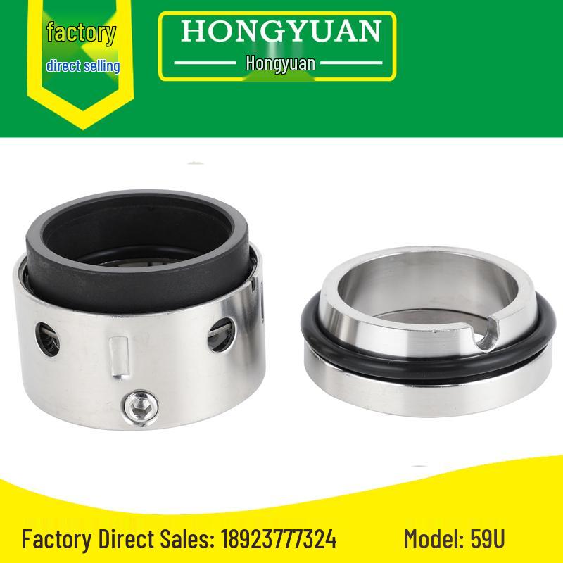 59U/58U/59V Mechanical Seal, 14mm-110mm, High-Temperature Acid and Alkali Resistant for Printing/Dyeing/Chemical Pumps 19mm Fluoroelastomer Graphite Alloy