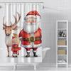 Home Decoration Shower Curtains For Bathroom Waterproof Curtain Fabric Modern Nordic Style Living Room Merry Christmas Winter