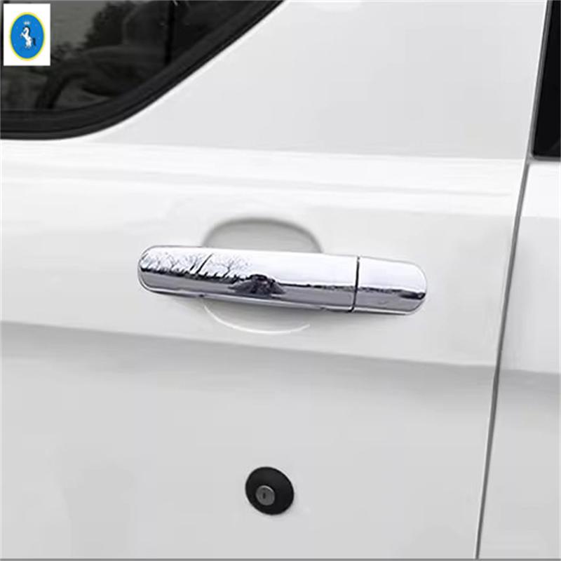Shiny Style Rearview Mirror / Side Door Handle / Rear Door Handle Bowl Cover Trim For Ford TRANSIT  2024 2025 Accessories
