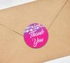 Darling Souvenir 45 Pcs Round String Lights Thank You Fuschia Pink Stickers DIY Envelope Seals-1.6