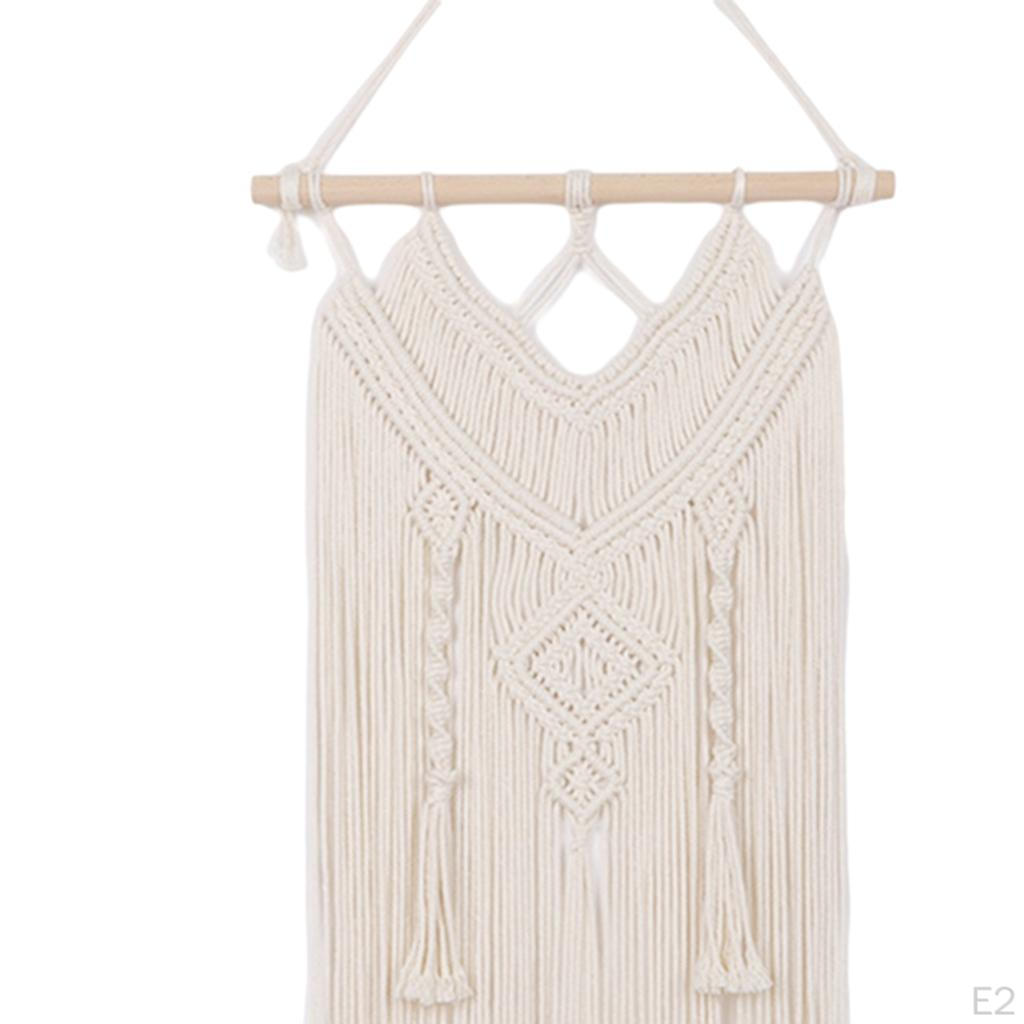 Beige Wall ing Tapestry, Bohemian Macrame Tassel Decoration Woven Tapestry Party Background