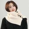 Buttoned Knitted Neck Scarf Neck Wrap for Winter Warmth Trendy Neck Gaiter Shoulder Wrap Neck Shawl for Women Travel
