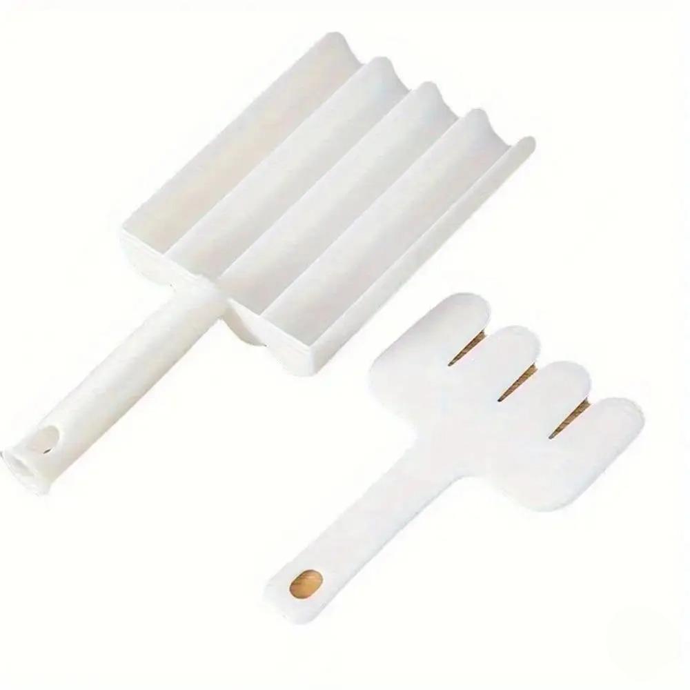 2pcs Kitchen Quadruple Rice Meat Dumpling Machine Fish Meatball Household Mold Plastic Spoon Meat Filling Processing