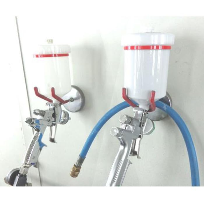 Magnetický držák stříkací pistole, Držák lakovací pistole, Držák nářadí, Sada 2 kusů, Silný hák, Skříňka na nářadí, Magnet