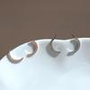 Women's Cute Crescent Sparkling Cubic Earrings
