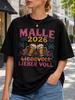S Malle 2026 Lieber Voll Graphic Clinking Beer Palm Trees And Retro Sunset Colors Distressed Unisex All TShirt