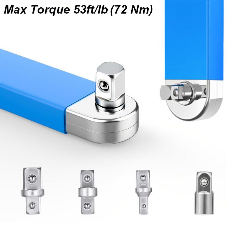 Offset Extension Wrench Set 1/2" 1/4" 3/8" Spanner Square Socket Drive Adapter Extender Long Handle Bar Tool Auto Repair