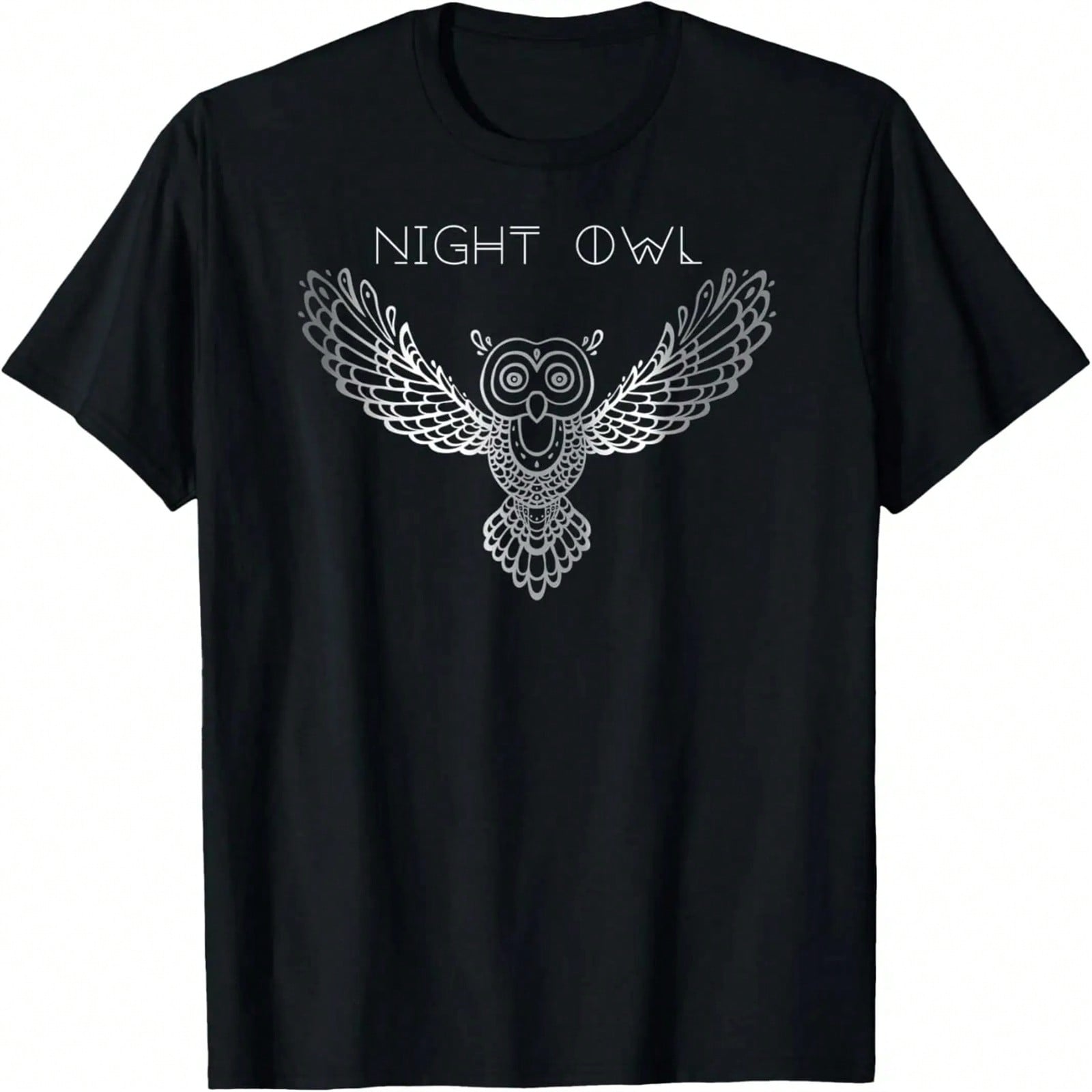 Night Owl Graphic T-Shirt For Men And Women T-Shirt S разноцветный