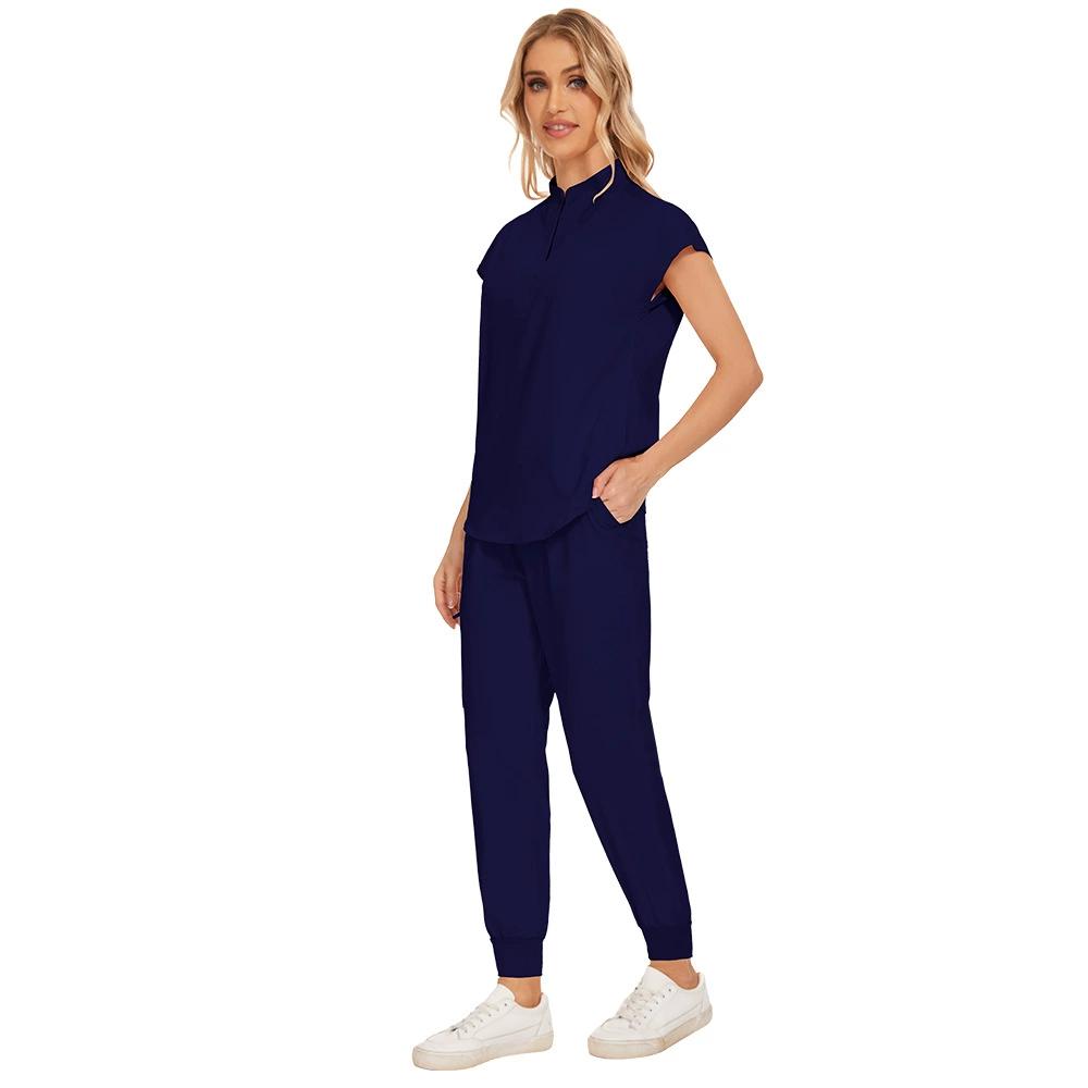 Медицинская форма женская комплекты скрабов Медсестра Уход за больными Рабочая одежда Салон красоты Спа Рабочая одежда Хирургический костюм Лаборатория Больница XS