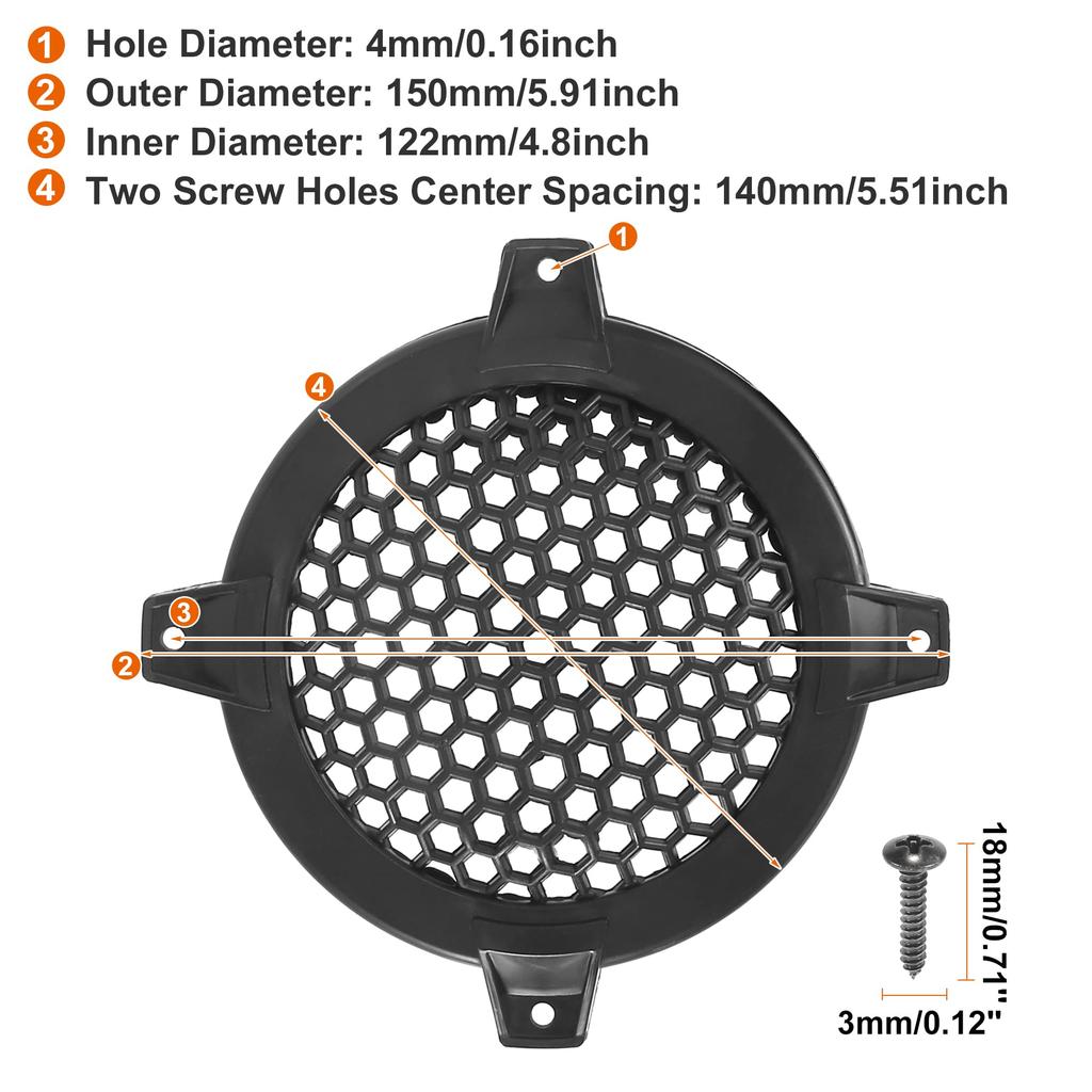 ACROPIX Speaker Cover Speaker Grille Cover 4" Speaker Universal Mesh Cover 100mm Speaker Grille