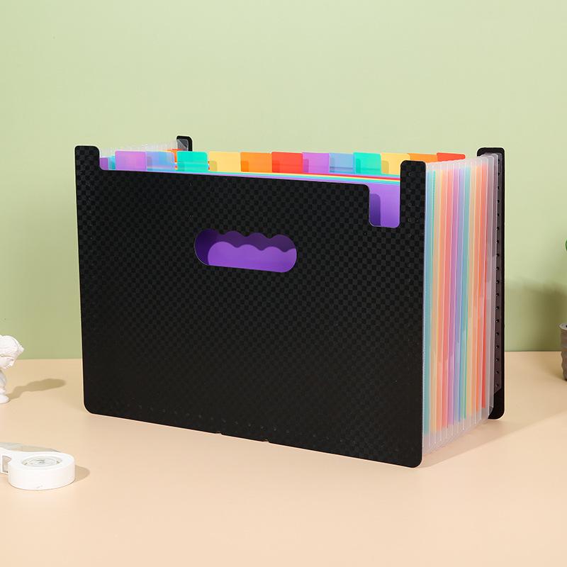 Multi-Color Rainbow Accordion A4 Document Storage Folder