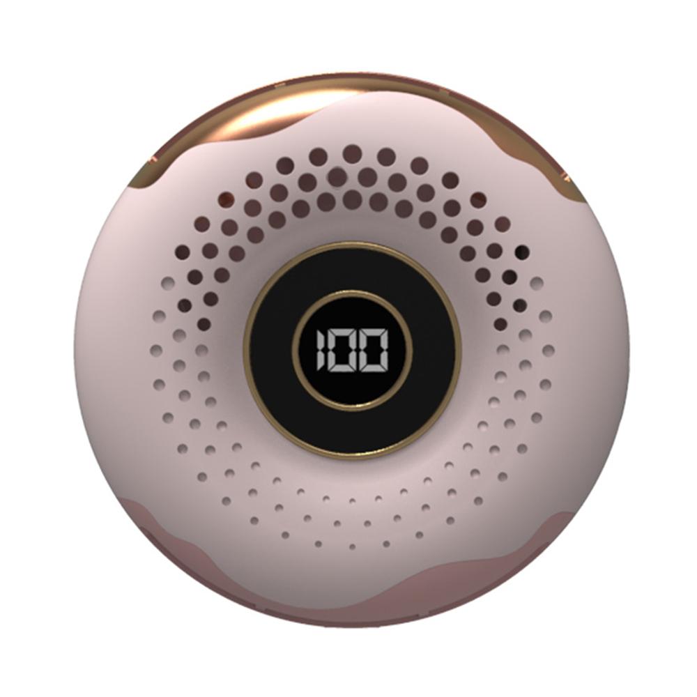 

T11 Donut Shape Multifunction Mini Cooling Fan Portable Summer Fan Cooler with Neck Rope Pink