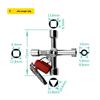 Llave de cruz para elevador de cabina de gabinete de control eléctrico, llave para válvula de medidor de agua, llave triangular interna, herramienta multiusos