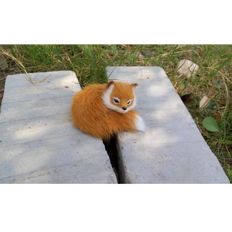 Simulated Animal Fox Plush Toy Childrens Christmas Gift Photo Props Decor Home