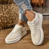 thick-soled women's autumn new retro flat baseplate shoes color matching versatile sports and leisure shoes tide
