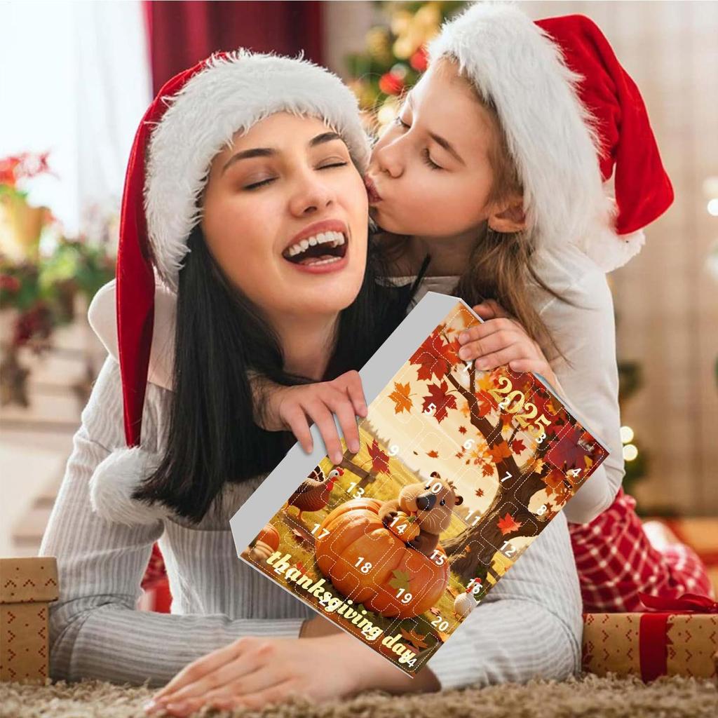 Capybara Christmas Countdown Calendar 24 Days Advent Ornament 2D Acrylic Cute Holiday Decor for Home Tree Kids Teens Adults Gift